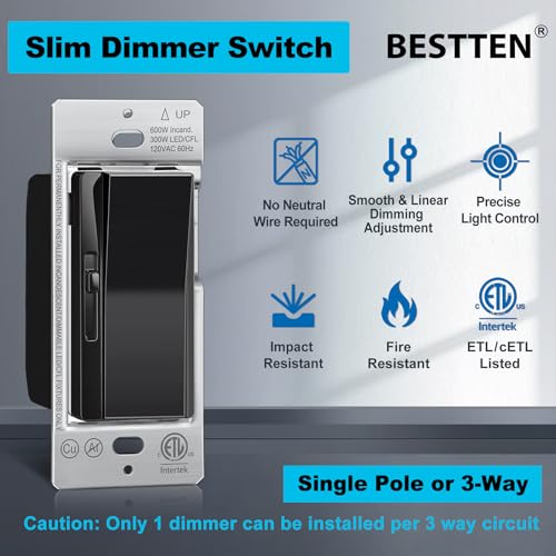 12PK Slide Dimmer Light Switch (12 Count)