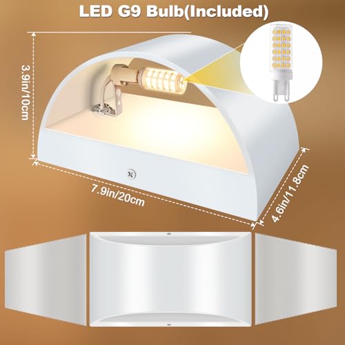Modern LED Wall Sconce Hardwired Indoor Wall Lights Up and Down