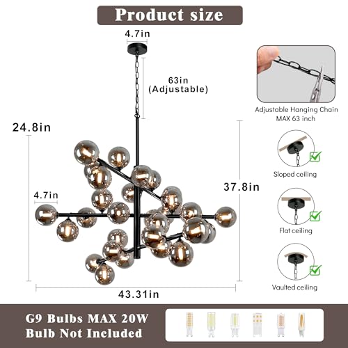 Large Sputnik Chandeliers