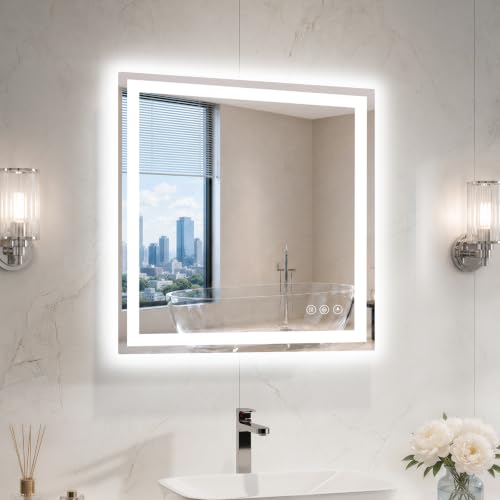 24"x24" LED Bathroom Mirror with Lights