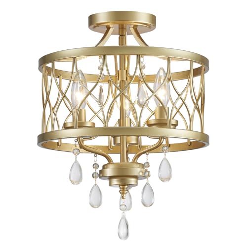 Farmhouse Crystal Ceiling Light Fixture (3 Count)