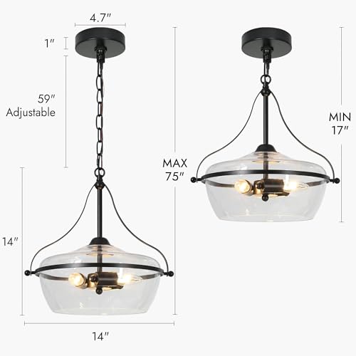 Black Glass Chandelier (3 Count)