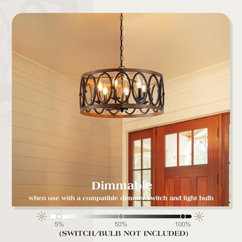 Farmhouse Antique Chandelier for Dining Room Kitchen Island 6