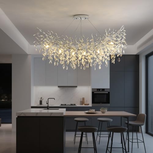 Rectangle Crystal Tree Branch Chandelier