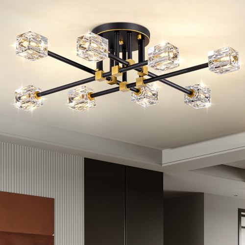 Modern Sputnik Ceiling Light Fixture with 8 Light