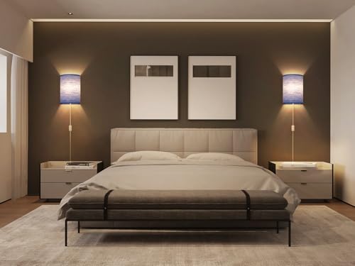 Plug in Wall Sconces Set of Two Wall Lights with On (2 Count)