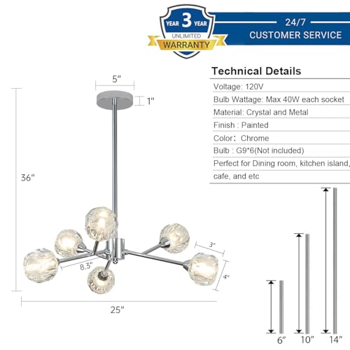 Sputnik Chandeliers for Dining Room