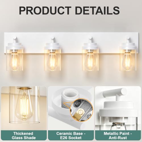 Bathroom Light Fixture White