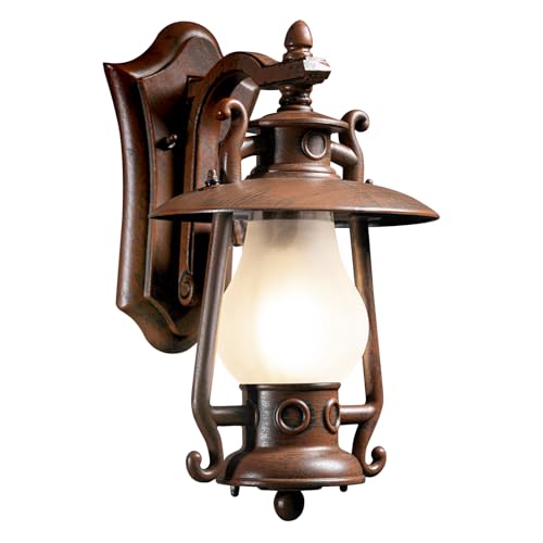 Small Rustic Lantern Wall Sconce Outdoor & Indoor