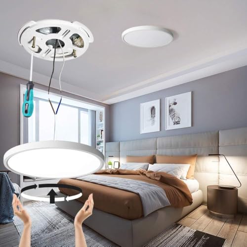 4 Pack 15.8" LED Flush Mount Ceiling Light Fixture (4 Count)