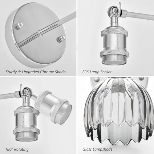 Vintage Battery Operated Wall Sconce (2 Count)
