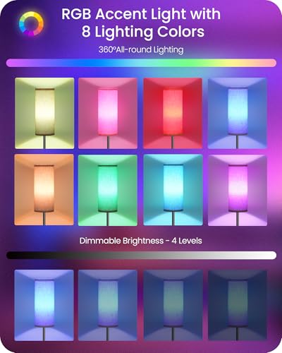 Dimmable Floor Lamp for Living Room with RGB Colors