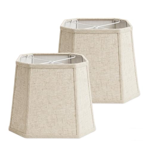 Beige Square Cut Corner Lamp Shades Set of 2 (2 Count)