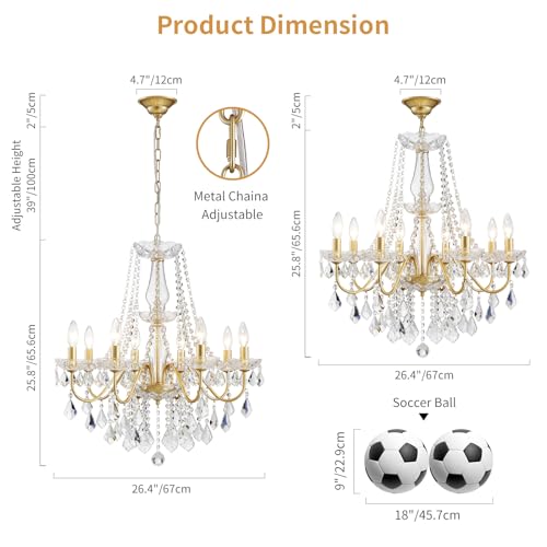 Gold Crystal Chandelier