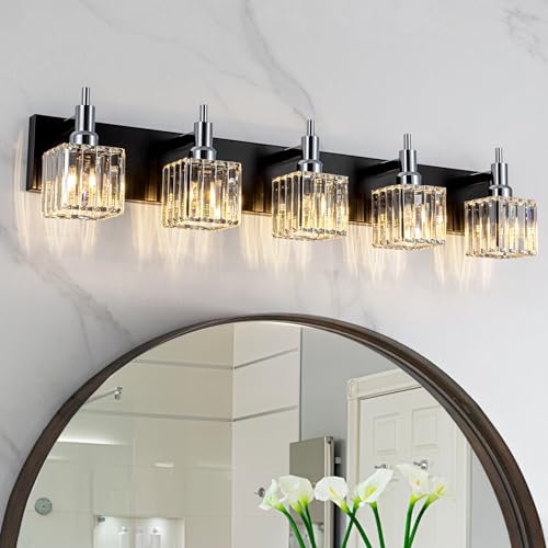 Black Chrome Bathroom Vanity Lights