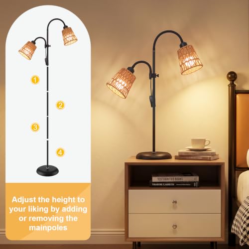 Black Arc Floor Lamps for Bedroom (Black-2)