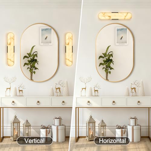 20" Alabaster Wall Sconces Set of Two Black 2Pack