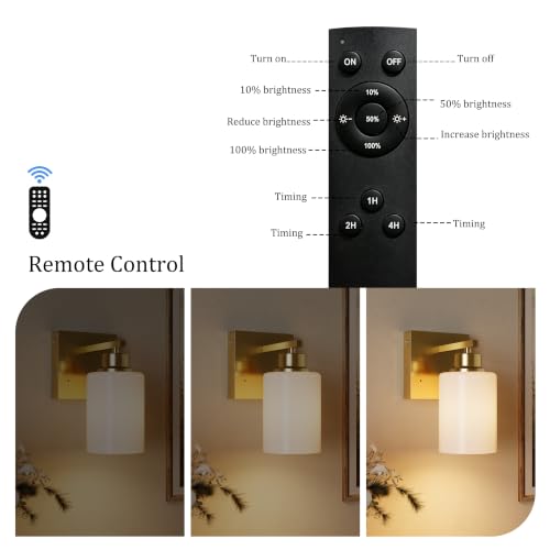 Wireless Battery Operated Wall Sconce Set of Two (2 Count)