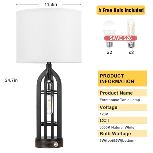 Table Lamps for Living Room (2 Count)