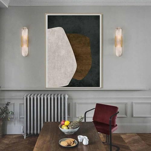 Natural Alabaster Wall Sconces Set of 2 Marble Wall Lamp (2 Count)