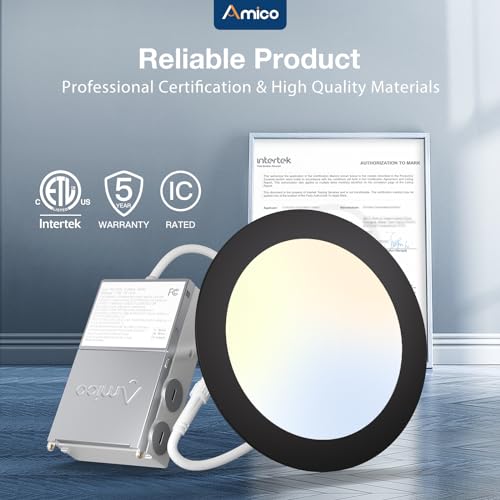24 Pack 6 Inch LED Recessed Light with Junction Box (24 Count)