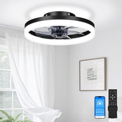 13 inch Small Ceiling Fans with Lights and Remote