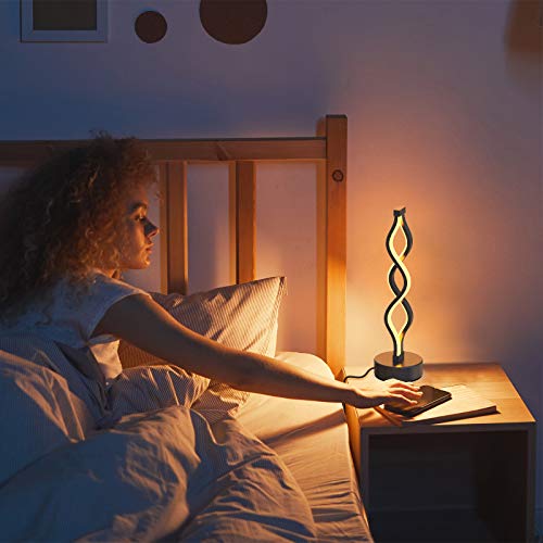 Black Infinity Spiral LED Table Lamp