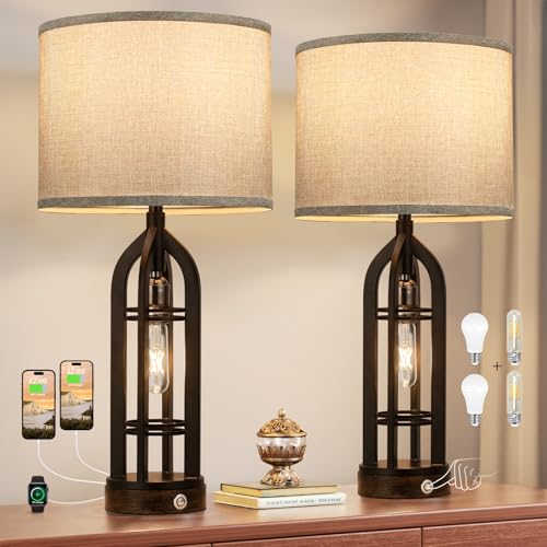 Table Lamps for Living Room (2 Count)