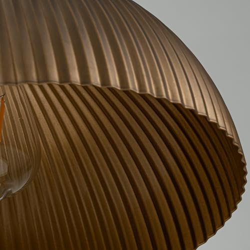 Vintage Antique Brass Dome Pendant Light