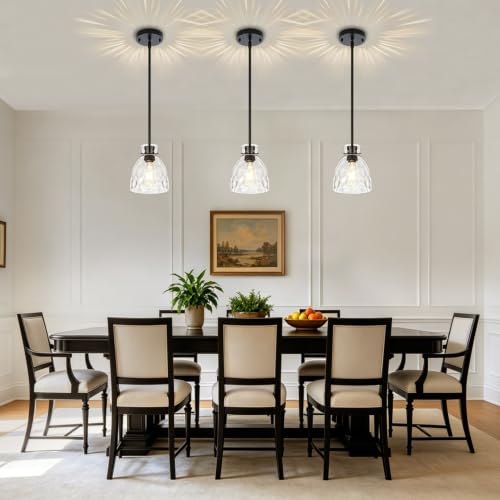 Modern Black Pendant Lights Kitchen Island 1 Pack Hanging Light 5.9"