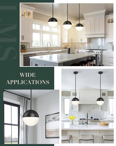 8 inch Black Pendant Lights Kitchen Island