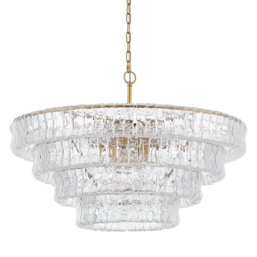 Dia 35.75 Inches Modern Glass Chandelier for Dining Room