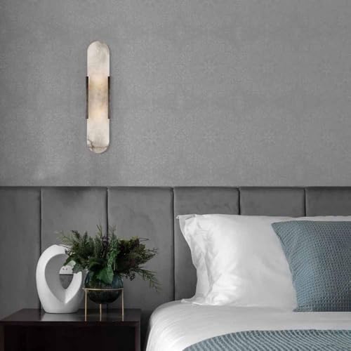 Natural Alabaster Wall Sconces Set of 2 Marble Wall Lamp (2 Count)