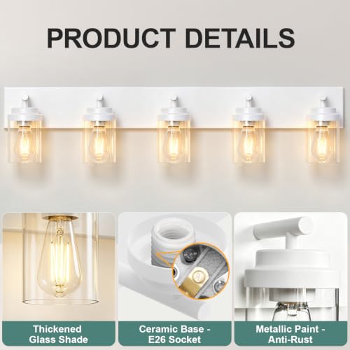 Bathroom Light Fixture White