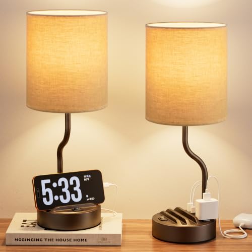 Bedside Lamps for Bedroom Set (2 Count)