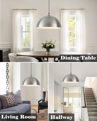 Brushed Nickel Pendant Lights Kitchen Island (2 Count)