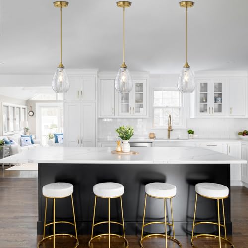 Brushed Gold Pendant Lights Kitchen Island 2 Pack (2 Count)