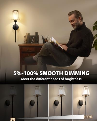 23 inch Crystal Battery Operated Wall Sconce Set of 2