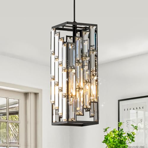 Black Crystal Pendant Light