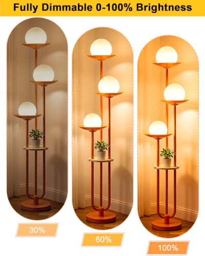 63IN Globe Floor Lamp with Shelf 3 (3 Count)