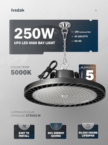 LED High Bay Lights 250w (6 Count)