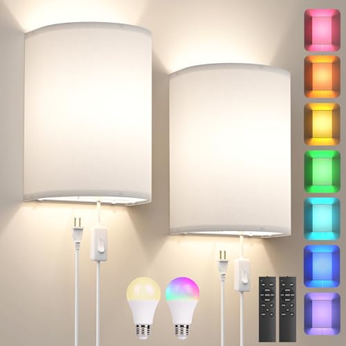 Plug in Wall Sconces Set of Two (2 Count)