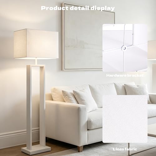 Large White Rectangle Lamp Shades Set of 2 (2 Count)