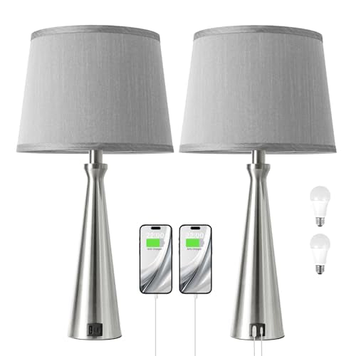 Modern Touch Lamps for Nightstand (2 Count)