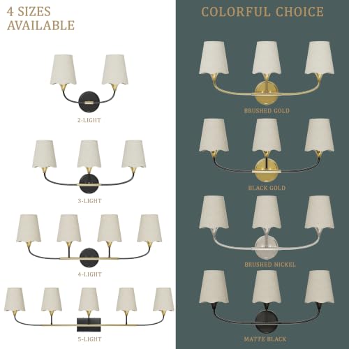 Bathroom Light Fixtures Over Mirror (Black Gold / 5 Light)