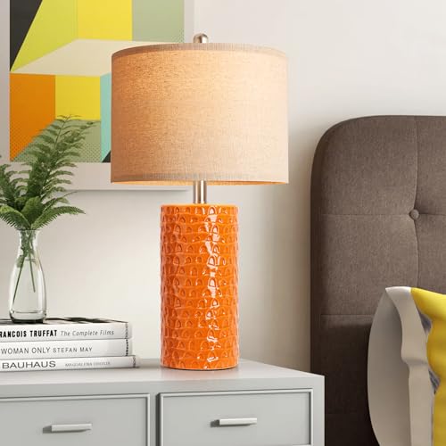 23" Modern Ceramic Table Lamp Set of 2 (2 Count)