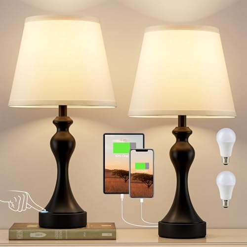 Touch Lamps for Nightstand (2 Count)