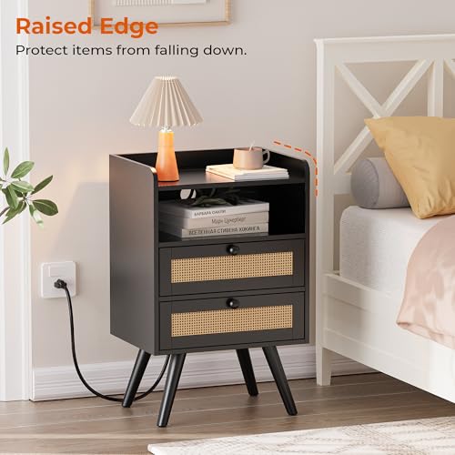 Night Stand with Charger Station (2 Count)