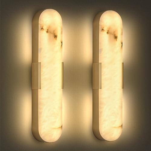 Alabaster Wall Sconces (2 Count)