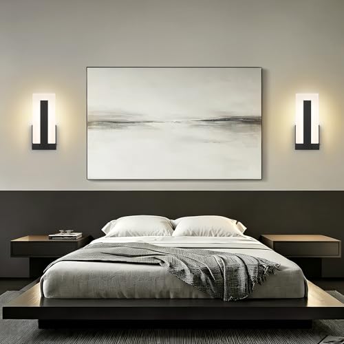 Modern Black Wall Sconces Set of 2